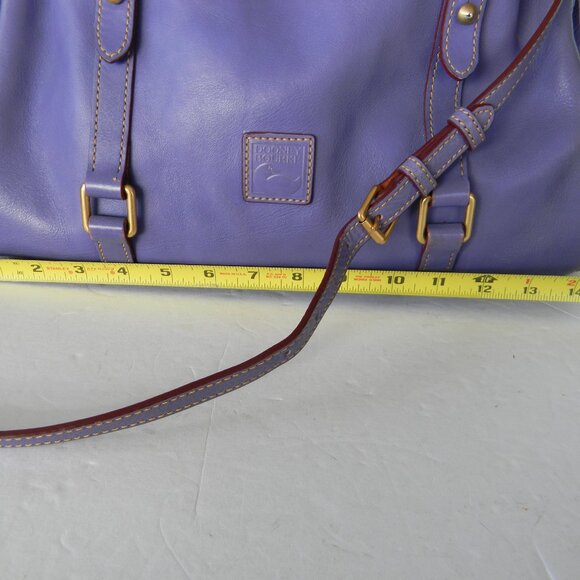 DOONEY & BOURKE FLORENTINE (LARGEST) LEATHER SATCHEL/CROSSBODY LAVENDER PURPLE! - Picture 2 of 14